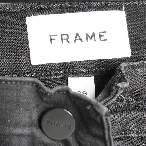 Frame Womens Black Jean / Denim Pants Ali High Rise Cigarette - Picture 3 of 10